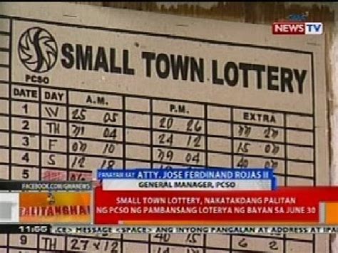 Small Town Lottery (Zambales) .